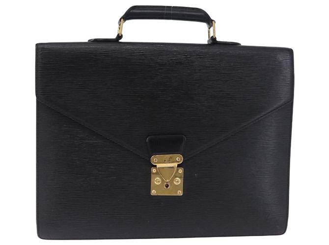 LOUIS VUITTON Epi Serviette Conseiller Briefcase Black M54422 LV Auth ep15686 Nero - vista 2