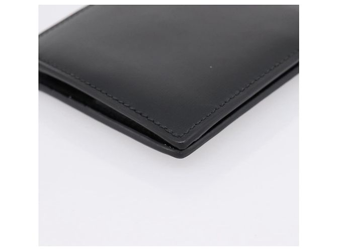 GUCCI GG Marmont Compact Wallet Leather Black Silver 428725 Auth 198795A Nero Argento - vista 11