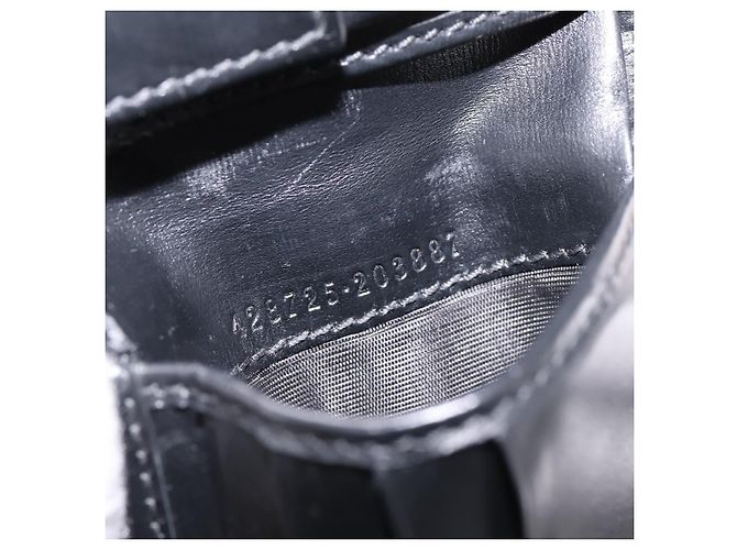 GUCCI GG Marmont Compact Wallet Leather Black Silver 428725 Auth 198795A Nero Argento - vista 20