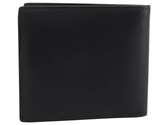 GUCCI GG Marmont Compact Wallet Leather Black Silver 428725 Auth 198795A Nero Argento - vista 3