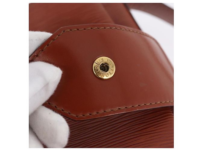LOUIS VUITTON Epi Sac Depaule GM Shoulder Bag Brown M80193 LV Auth ka5808 Marrone - vista 15