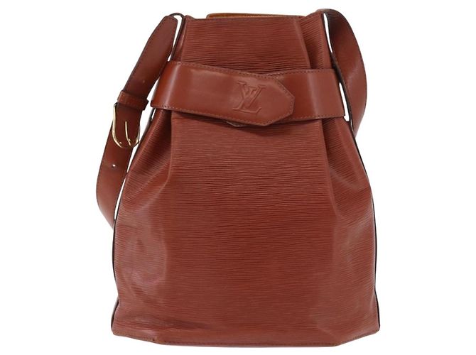 LOUIS VUITTON Epi Sac Depaule GM Shoulder Bag Brown M80193 LV Auth ka5808 Marrone - vista 2