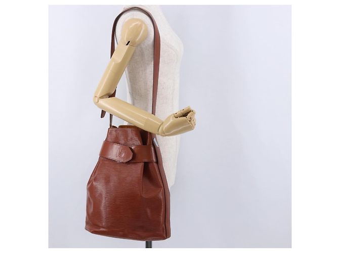 LOUIS VUITTON Epi Sac Depaule GM Shoulder Bag Brown M80193 LV Auth ka5808 Marrone - vista 20