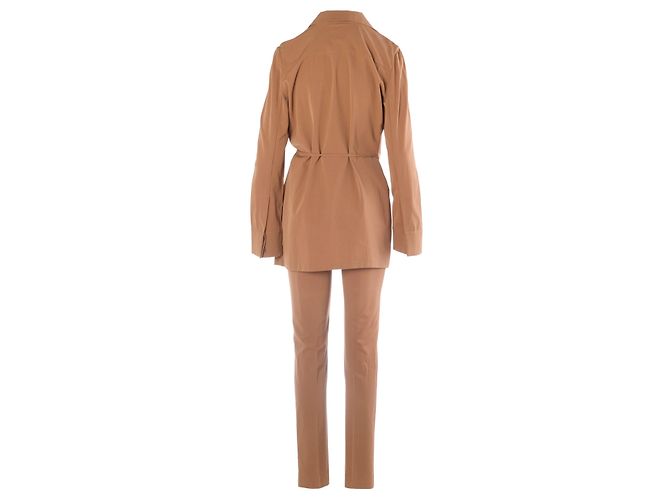 Completo Gucci by Tom Ford due pezzi pantalone e blusa wrap camel Marrone - vista 3