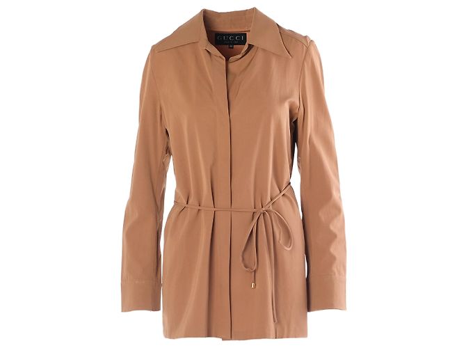 Completo Gucci by Tom Ford due pezzi pantalone e blusa wrap camel Marrone - vista 4