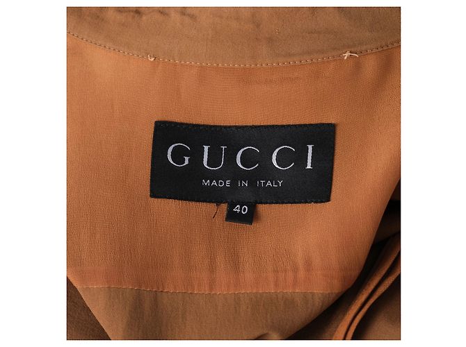 Completo Gucci by Tom Ford due pezzi pantalone e blusa wrap camel Marrone - vista 9