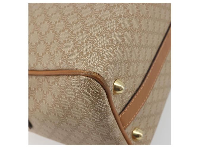 Céline Borsa a mano CELINE Macadam Canvas PVC Beige Gold Auth 196656A D'oro - vista 11