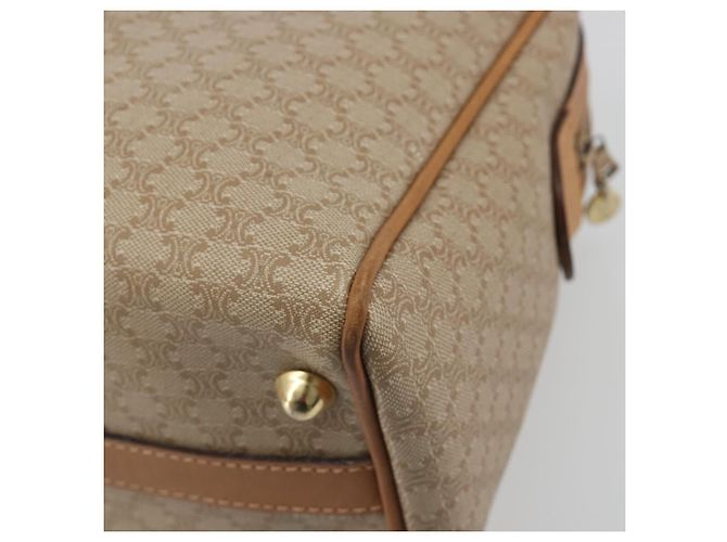 Céline Borsa a mano CELINE Macadam Canvas PVC Beige Gold Auth 196656A D'oro - vista 12