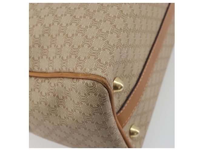 Céline Borsa a mano CELINE Macadam Canvas PVC Beige Gold Auth 196656A D'oro - vista 13