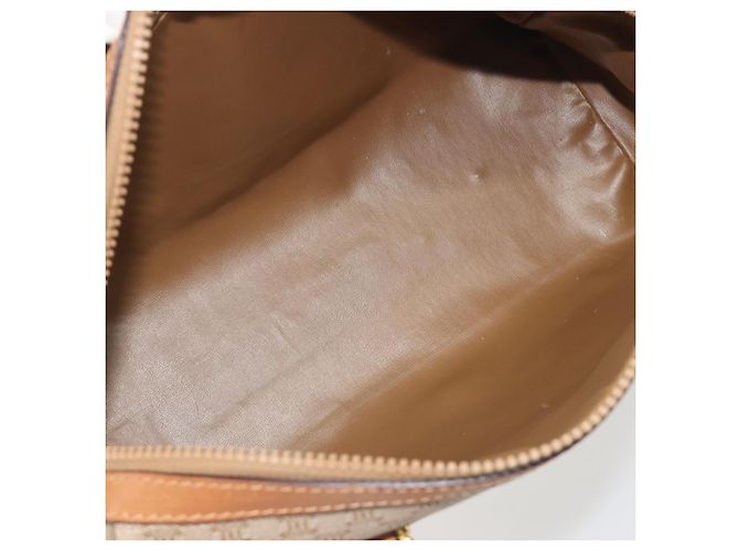 Céline Borsa a mano CELINE Macadam Canvas PVC Beige Gold Auth 196656A D'oro - vista 17