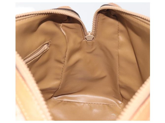 Céline Borsa a mano CELINE Macadam Canvas PVC Beige Gold Auth 196656A D'oro - vista 18