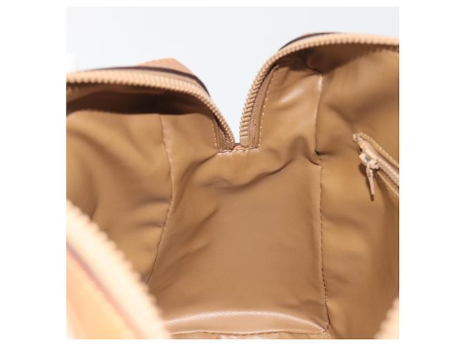 Céline Borsa a mano CELINE Macadam Canvas PVC Beige Gold Auth 196656A D'oro - vista 19