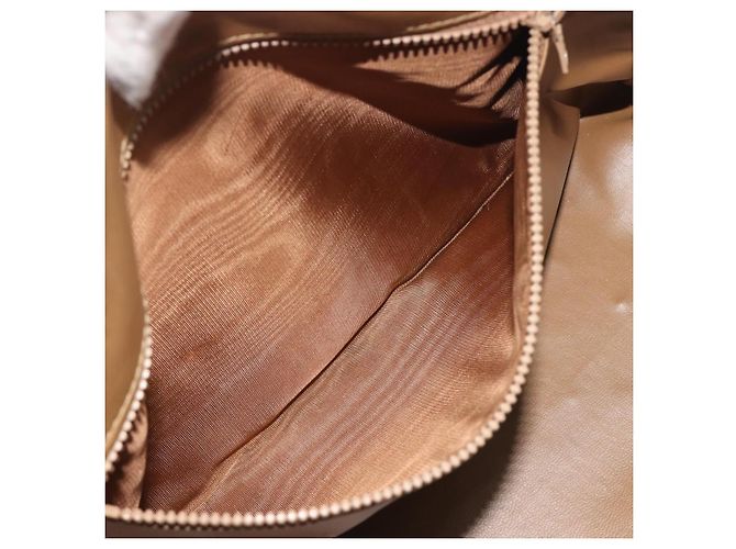 Céline Borsa a mano CELINE Macadam Canvas PVC Beige Gold Auth 196656A D'oro - vista 21