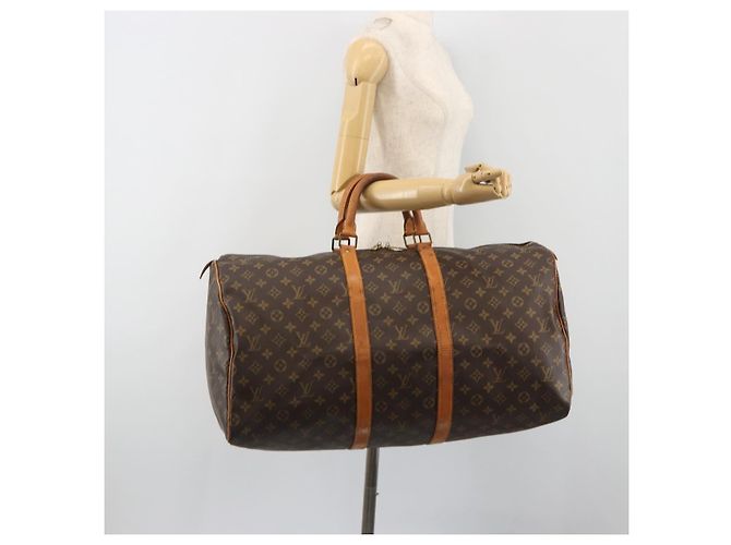 LOUIS VUITTON Monogram Keepall 55 Boston Bag M41424 LV Auth ka5726 Monogramma - vista 21