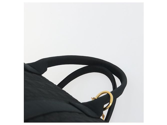 Borsa Christian Dior Canage Boston Nylon Nero Oro Auth 193370A D'oro - vista 8