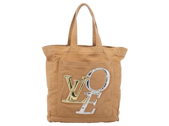 Borsa Tote LOUIS VUITTON That's Love MM Canvas Brown M95466 LV Auth 197465A Marrone - vista 2