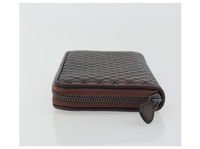 Cartera larga redondeada BOTTEGA VENETA de cuero marrón Auth am12343V - vista 5