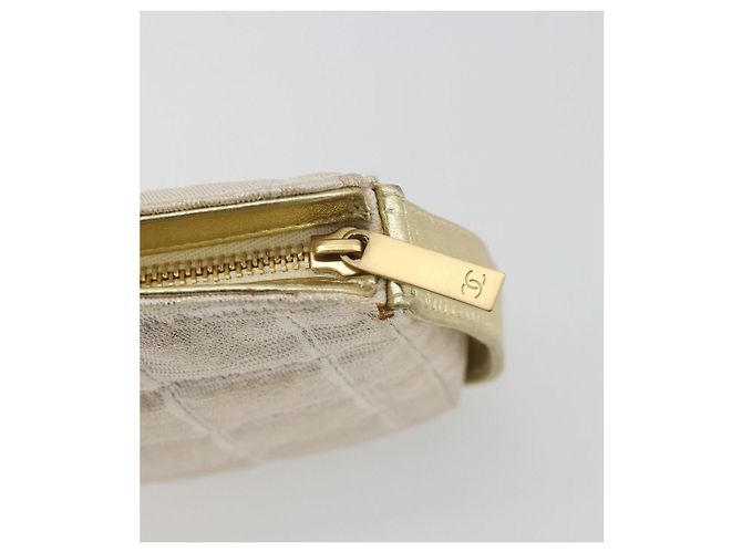 CHANEL Pochette New Travel Line Canvas Gold CC Auth 196660A D'oro - vista 15