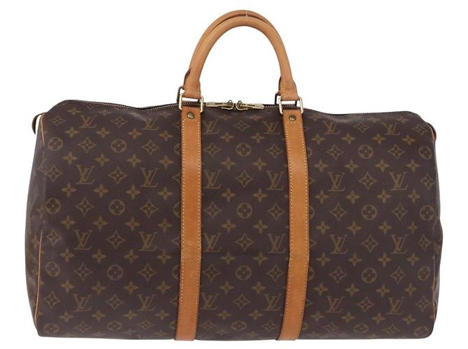 LOUIS VUITTON Monogram Keepall 50 Boston Bag M41426 LV Auth 194932V Monogramma - vista 2