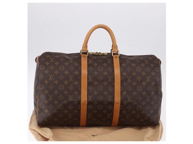 LOUIS VUITTON Monogram Keepall 50 Boston Bag M41426 LV Auth 194932V Monogramma - vista 22