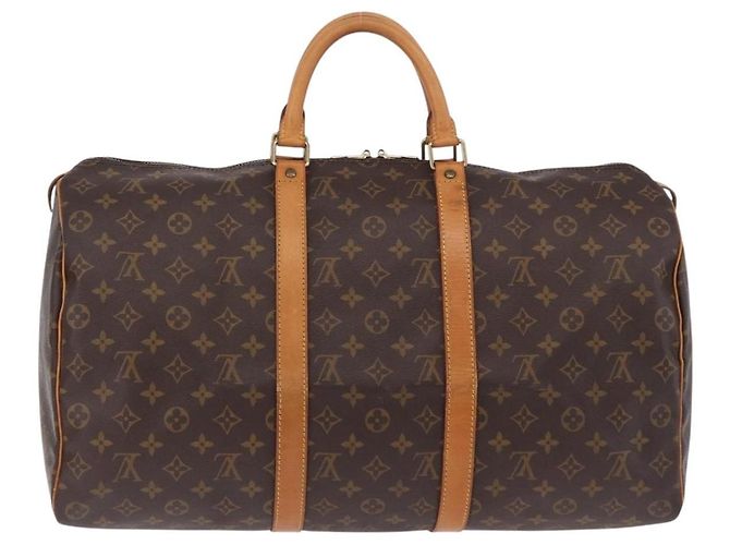 LOUIS VUITTON Monogram Keepall 50 Boston Bag M41426 LV Auth 194932V Monogramma - vista 3