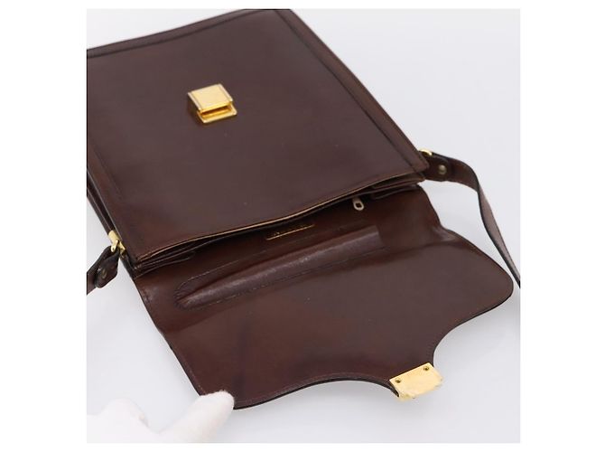 Borsa a tracolla BALLY in pelle marrone e oro autentica ka5774 D'oro - vista 14