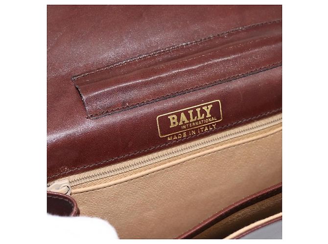Borsa a tracolla BALLY in pelle marrone e oro autentica ka5774 D'oro - vista 15