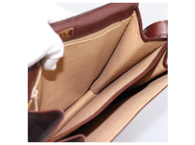 Borsa a tracolla BALLY in pelle marrone e oro autentica ka5774 D'oro - vista 17