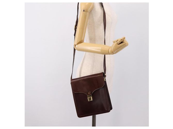 Borsa a tracolla BALLY in pelle marrone e oro autentica ka5774 D'oro - vista 23