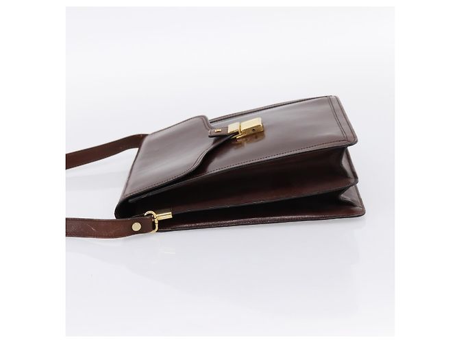 Borsa a tracolla BALLY in pelle marrone e oro autentica ka5774 D'oro - vista 4