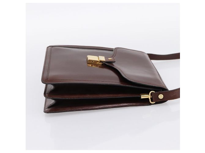 Borsa a tracolla BALLY in pelle marrone e oro autentica ka5774 D'oro - vista 5