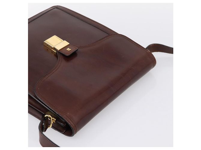 Borsa a tracolla BALLY in pelle marrone e oro autentica ka5774 D'oro - vista 6