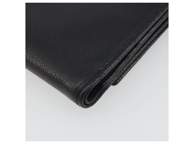 Portafoglio LOEWE Anagram in pelle nera argento Auth 196748V Nero - vista 10