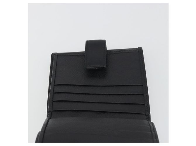 Portafoglio LOEWE Anagram in pelle nera argento Auth 196748V Nero - vista 18