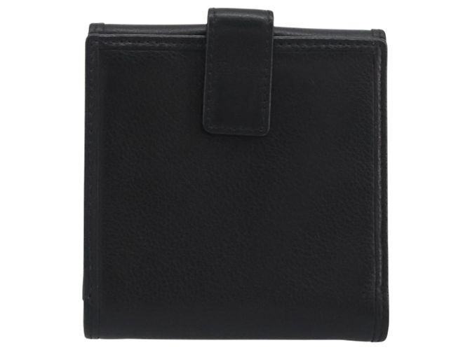 Portafoglio LOEWE Anagram in pelle nera argento Auth 196748V Nero - vista 3
