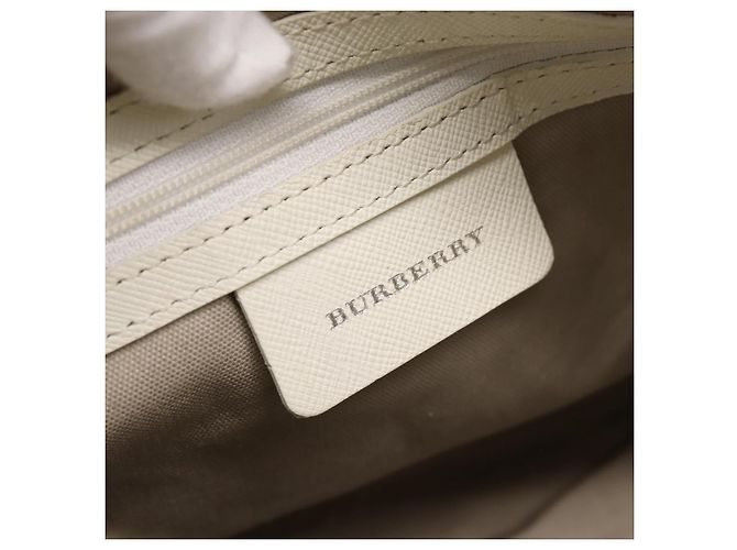 Borsa a mano BURBERRY Nova Check Canvas Beige Silver Auth 198700A Argento - vista 16