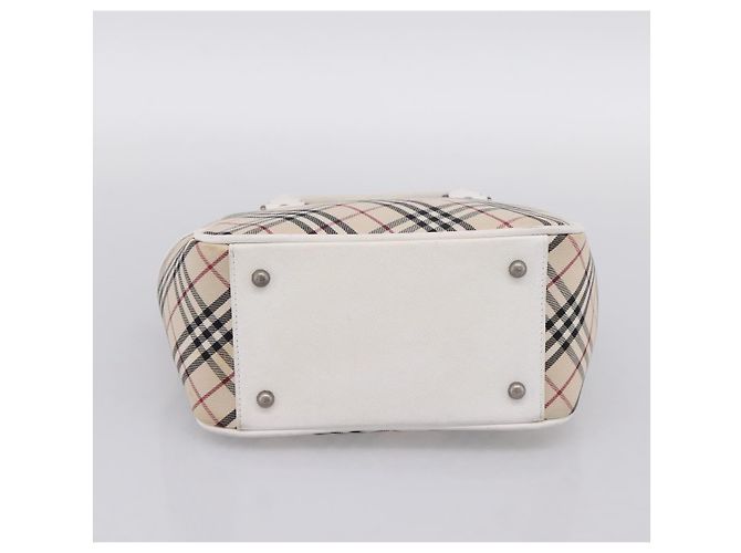 Borsa a mano BURBERRY Nova Check Canvas Beige Silver Auth 198700A Argento - vista 9