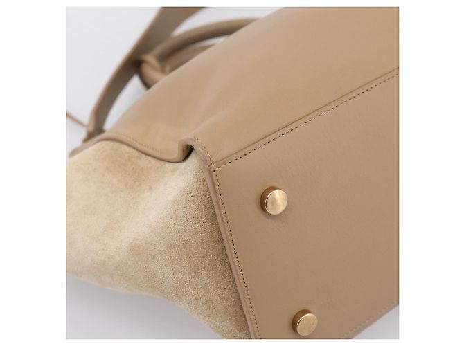 Borsa a mano SAINT LAURENT Downtown Cabas in pelle 2way Beige Gold Auth 197207V D'oro - vista 13
