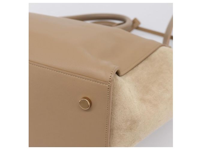 Borsa a mano SAINT LAURENT Downtown Cabas in pelle 2way Beige Gold Auth 197207V D'oro - vista 14