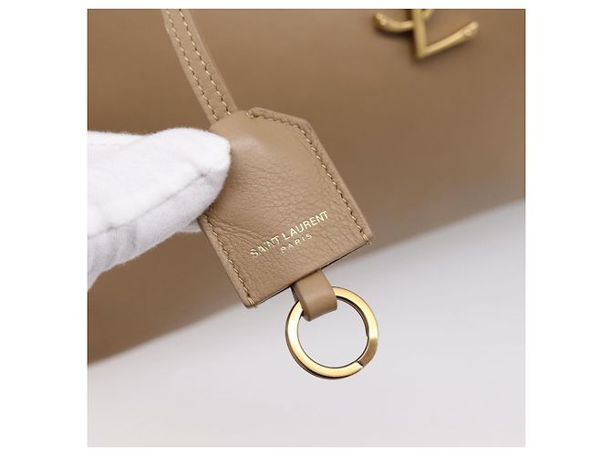 Borsa a mano SAINT LAURENT Downtown Cabas in pelle 2way Beige Gold Auth 197207V D'oro - vista 16