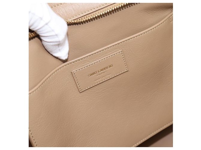 Borsa a mano SAINT LAURENT Downtown Cabas in pelle 2way Beige Gold Auth 197207V D'oro - vista 18