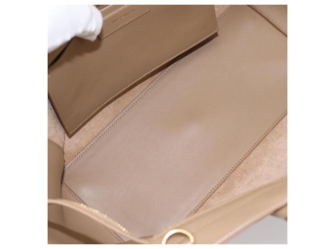 Borsa a mano SAINT LAURENT Downtown Cabas in pelle 2way Beige Gold Auth 197207V D'oro - vista 19