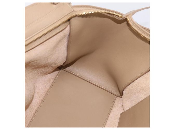 Borsa a mano SAINT LAURENT Downtown Cabas in pelle 2way Beige Gold Auth 197207V D'oro - vista 21