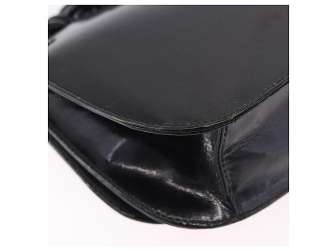Borsa a tracolla con catena PRADA in pelle nera autentica 198267V Nero - vista 12