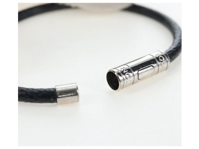 LOUIS VUITTON Damier Graphite Bra Rubbed Keep It Bracelet M6609E LV Auth 195934V - vista 10