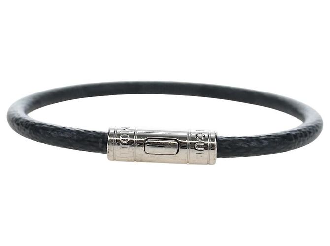 LOUIS VUITTON Damier Graphite Bra Rubbed Keep It Bracelet M6609E LV Auth 195934V - vista 2