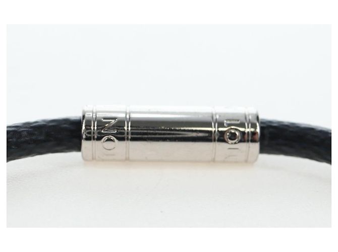 LOUIS VUITTON Damier Graphite Bra Rubbed Keep It Bracelet M6609E LV Auth 195934V - vista 7