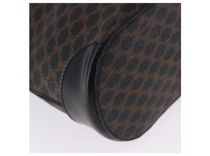 Céline Borsa a mano CELINE Macadam Canvas PVC Leather Black Gold Auth 196702 Nero D'oro - vista 12