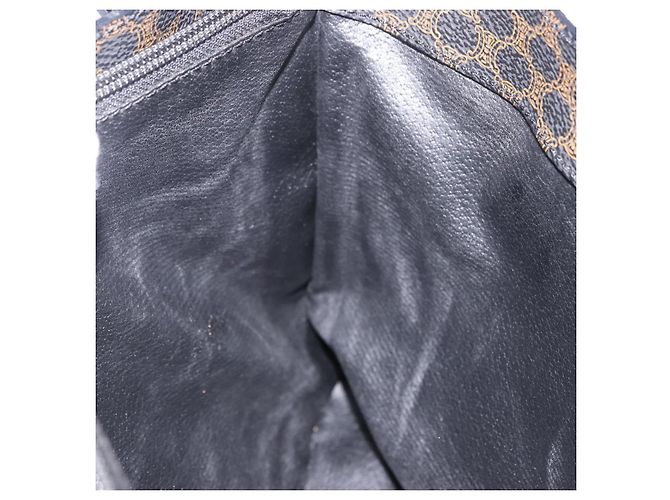 Céline Borsa a mano CELINE Macadam Canvas PVC Leather Black Gold Auth 196702 Nero D'oro - vista 18