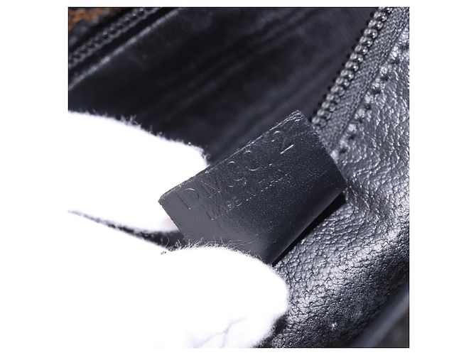 Céline Borsa a mano CELINE Macadam Canvas PVC Leather Black Gold Auth 196702 Nero D'oro - vista 24